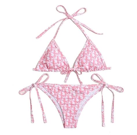 pink dior bathing suit.